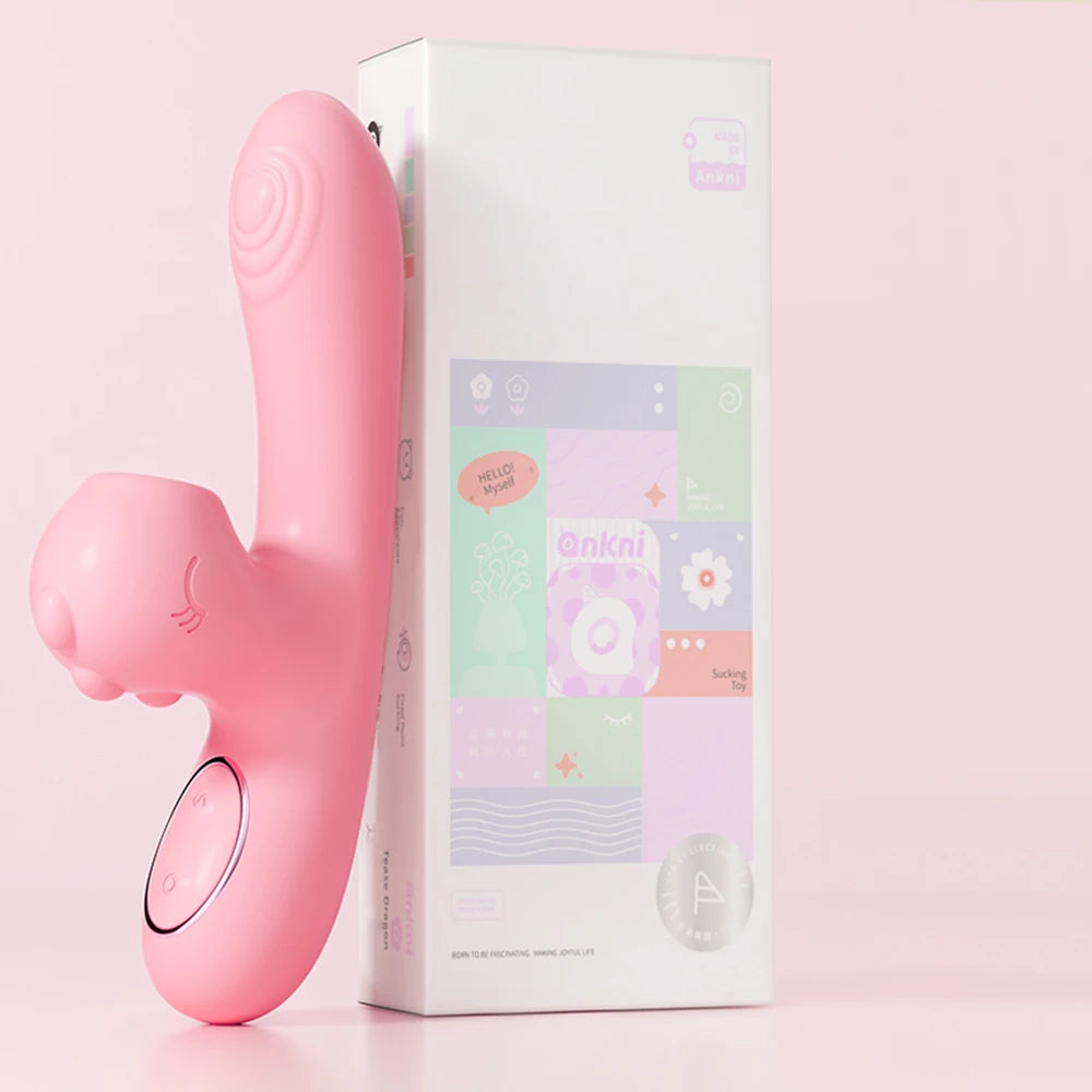 Vibrador Potente para Mujeres – Dildo Estimulador de Clítoris con Función de Lengua + Vibración