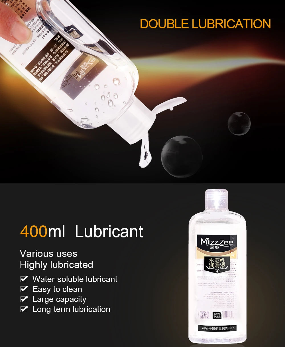 Lubricante Íntimo 400 ml / 800 ml / 1200 ml – Uso Vaginal y Anal, Fácil de Limpiar y Apto para Parejas
