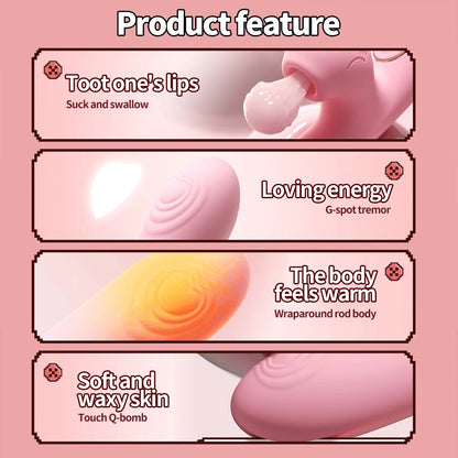 Vibrador Potente para Mujeres – Dildo Estimulador de Clítoris con Función de Lengua + Vibración