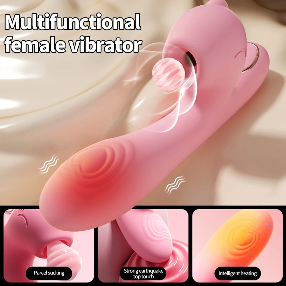 Vibrador Potente para Mujeres – Dildo Estimulador de Clítoris con Función de Lengua + Vibración
