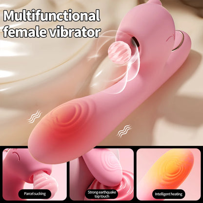 Vibrador Potente para Mujeres – Dildo Estimulador de Clítoris con Función de Lengua + Vibración