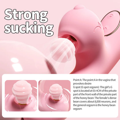 Vibrador Potente para Mujeres – Dildo Estimulador de Clítoris con Función de Lengua + Vibración