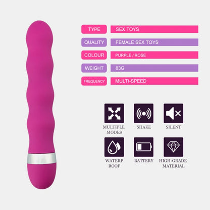 Vibrador Multivelocidad para Punto G, Vagina y Clítoris – Juguete Erótico para Mujeres